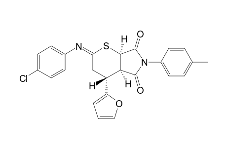 (endo)-(4aRS)-2-[(p-Chlorophenyl)imino]-4-(2'-furyl)-6-(4'-methylphenyl)-2,3,4,4a-tetrahydro-thiopyrano[2,3-c]pyrrole-5,7(6H,7aH)-dione