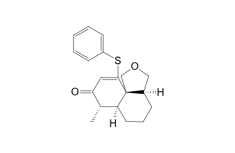 1H-Naphtho[1,8a-c]furan-8(3H)-one, 3a,4,5,6,6a,7-hexahydro-7-methyl-10-(phenylthio)-, (3a.alpha.,6a.alpha.,7.alpha.,10aR*)-(.+-.)-