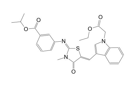 isopropyl 3-[((2E,5Z)-5-{[1-(2-ethoxy-2-oxoethyl)-1H-indol-3-yl]methylene}-3-methyl-4-oxo-1,3-thiazolidin-2-ylidene)amino]benzoate
