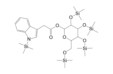 2,3,4,6-Tetrakis-O-(trimethylsilyl)-1-O-([1-(trimethylsilyl)-1H-indol-3-yl]acetyl)hexopyranose