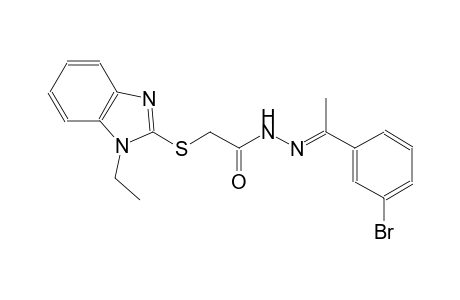 acetic acid, [(1-ethyl-1H-benzimidazol-2-yl)thio]-, 2-[(E)-1-(3-bromophenyl)ethylidene]hydrazide