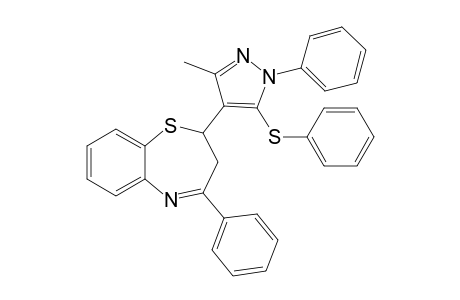 2,3-Dihydro-2-(3-methyl-1-phenyl-5-phenylthio-1H-pyrazol-4-yl)-4-phenyl-1,5-benzothiazepine