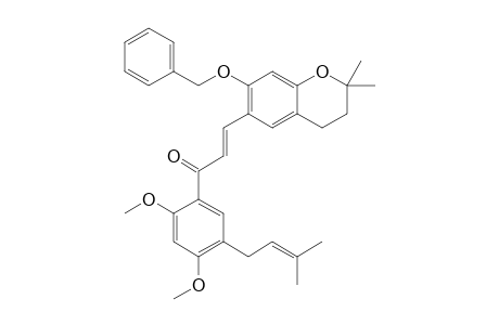 (E)-1-[2,4-dimethoxy-5-(3-methylbut-2-enyl)phenyl]-3-(2,2-dimethyl-7-phenylmethoxy-3,4-dihydro-2H-1-benzopyran-6-yl)-2-propen-1-one