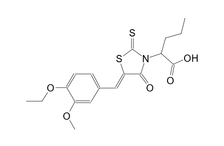 2-[(5Z)-5-(4-ethoxy-3-methoxybenzylidene)-4-oxo-2-thioxo-1,3-thiazolidin-3-yl]pentanoic acid