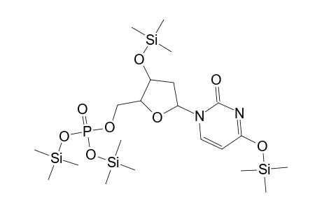 2(1H)-Pyrimidinone, 1-[2-deoxy-3-O-(trimethylsilyl)-.beta.-d-erythro-pentofuranosyl]-4-(trimethylsiloxy)-, 5'-[bis(trimethylsilyl) phosphate]