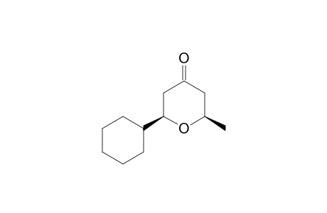 (2R,6R)-2-Cyclohexyl-6-methyl-tetrahydro-pyran-4-one