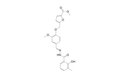 2-furancarboxylic acid, 5-[[4-[(E)-[(2-hydroxy-3-methylbenzoyl)hydrazono]methyl]-2-methoxyphenoxy]methyl]-, methyl ester