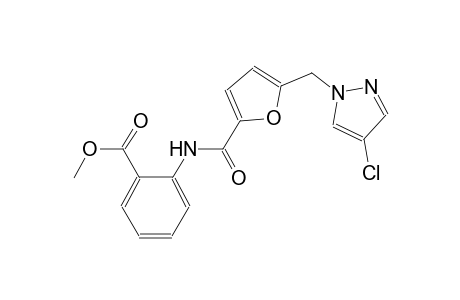 methyl 2-({5-[(4-chloro-1H-pyrazol-1-yl)methyl]-2-furoyl}amino)benzoate