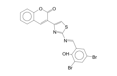 2-(2-Hydroxy-3,5-dibromobenzylidene)amino-4-(2-chromon-3-yl)thiazole