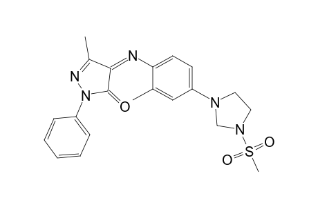 3H-pyrazol-3-one, 2,4-dihydro-5-methyl-4-[[2-methyl-4-[3-(methylsulfonyl)-1-imidazolidinyl]phenyl]imino]-2-phenyl-