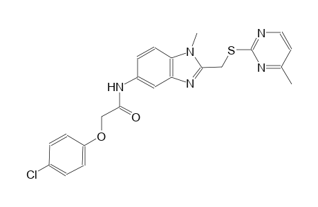 acetamide, 2-(4-chlorophenoxy)-N-[1-methyl-2-[[(4-methyl-2-pyrimidinyl)thio]methyl]-1H-benzimidazol-5-yl]-