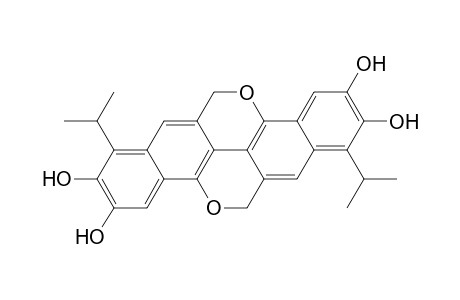 5,12-Dioxadibenzo[b,def]chrysene-2,3,9,10-tetrol, 6,13-dihydro-1,8-bis(1-methylethyl)-