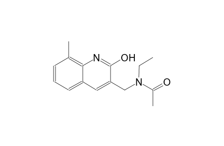 N-ethyl-N-[(2-hydroxy-8-methyl-3-quinolinyl)methyl]acetamide