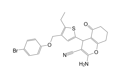 2-amino-4-{4-[(4-bromophenoxy)methyl]-5-ethyl-2-thienyl}-5-oxo-5,6,7,8-tetrahydro-4H-chromene-3-carbonitrile