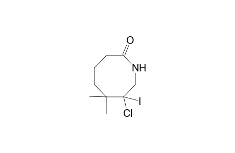 7-Chloro-7-iodo-6,6-dimethylazocan-2-one