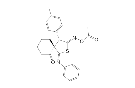 5'-ACETOXYIMINO-4'-(4-METHYLPHENYL)-2'-PHENYLIMINO-1-OXO-2',3',4',5'-TETRAHYDROSPIRO-[CYCLOHEXANE-2,3'-THIOPHENE]