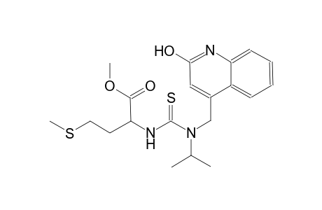 butanoic acid, 2-[[[[(2-hydroxy-4-quinolinyl)methyl](1-methylethyl)amino]carbonothioyl]amino]-4-(methylthio)-, methyl ester, (2S)-