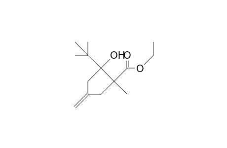 2-Hydroxy-2-tert-butyl-1-methyl-4-methylidene-cyclopentanecarboxylic acid, ethyl ester