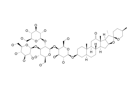 #5;(25R)-3-BETA-[(O-BETA-D-GLUCOPYARNOSYL-(1->2)-O-[BETA-D-GLUCOPYARNOSYL-(1->3)]-BETA-D-GLUCOPYARNOSYL-(1->4)-BETA-D-GALACTOPYRANOSYL)-OXY]-5-ALPHA-SPIROSTAN-