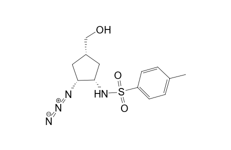 (+/-)-N-[(1S*,2R*,4S*)-2-Azido-4-(hydroxymethyl)cyclopent-1-yl]-4-methylbenzenesul-fonamide