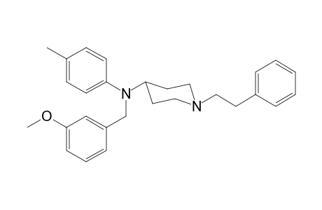 N-(3-Methoxybenzyl)-N-(4-methylphenyl)-1-(2-phenylethyl)piperidin-4-amine