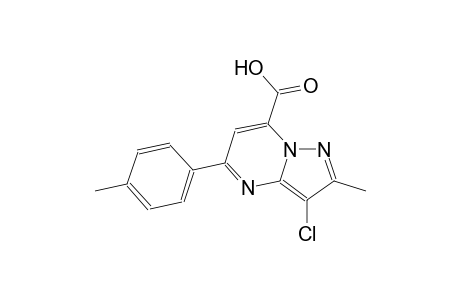 pyrazolo[1,5-a]pyrimidine-7-carboxylic acid, 3-chloro-2-methyl-5-(4-methylphenyl)-