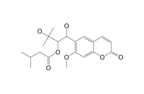 1,3-Dihydroxy-1-(7-methoxy-2-oxo-2H-chromen-6-yl)-3-methylbutan-2-yl 3-methylbutanoate,