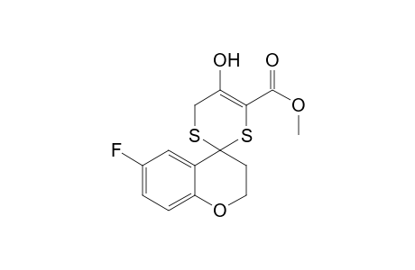 Spiro[4H-1-benzopyran-4,2'-[4H-1,3]dithiin]-6'-carboxylic acid, 6-fluoro-2,3-dihydro-5'-hydroxy-, methyl ester
