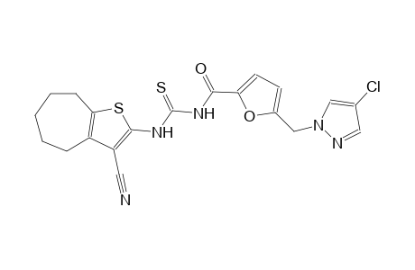 N-{5-[(4-chloro-1H-pyrazol-1-yl)methyl]-2-furoyl}-N'-(3-cyano-5,6,7,8-tetrahydro-4H-cyclohepta[b]thien-2-yl)thiourea