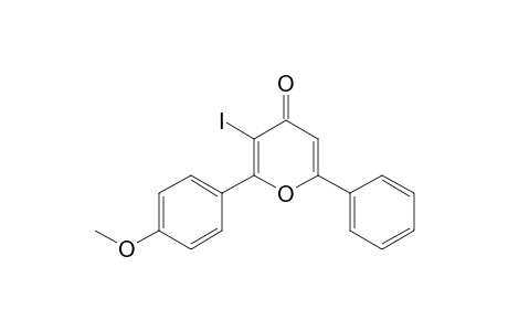 3-iodanyl-2-(4-methoxyphenyl)-6-phenyl-pyran-4-one