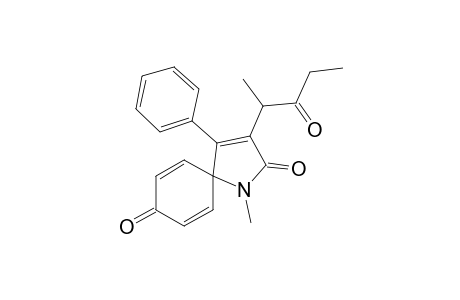 1-Methyl-3-(3-oxopentan-2-yl)-4-phenyl-1-azaspiro[4.5]deca-3,6,9-triene-2,8-dione