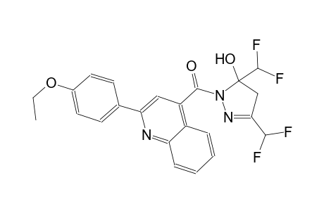 3,5-bis(difluoromethyl)-1-{[2-(4-ethoxyphenyl)-4-quinolinyl]carbonyl}-4,5-dihydro-1H-pyrazol-5-ol