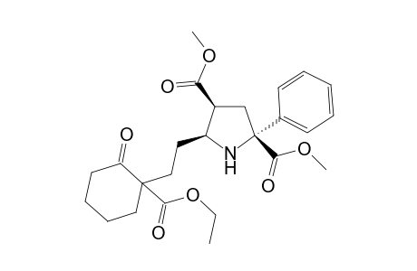 Dimethyl 2-phenyl-c-5-[1'-(1"-ethoxycarbonyl-2"-oxocyclohexyl)ethyl]pyrrolidine-r-2-c,4-dicarboxylate