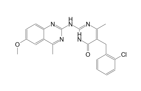 4(3H)-pyrimidinone, 5-[(2-chlorophenyl)methyl]-2-[(6-methoxy-4-methyl-2-quinazolinyl)amino]-6-methyl-