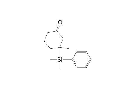 Cyclohexanone, 3-(dimethylphenylsilyl)-3-methyl-