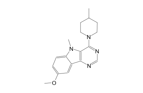 8-methoxy-5-methyl-4-(4-methyl-1-piperidinyl)-5H-pyrimido[5,4-b]indole