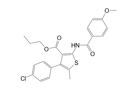 propyl 4-(4-chlorophenyl)-2-[(4-methoxybenzoyl)amino]-5-methyl-3-thiophenecarboxylate