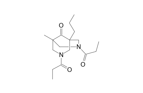 1-Methyl-3,7-dipropionyl-5-propyl-3,7-diazabicyclo[3.3.1]nonan-9-one