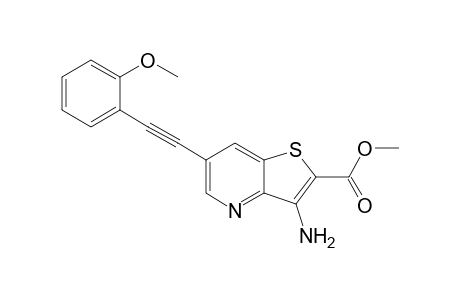 Methyl 3-amino-6-[2-(2-methoxyphenyl)ethynyl]thieno[3,2-b]pyridine-2-carboxylate