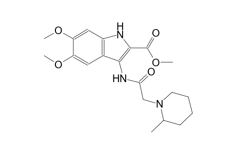 methyl 5,6-dimethoxy-3-{[(2-methyl-1-piperidinyl)acetyl]amino}-1H-indole-2-carboxylate
