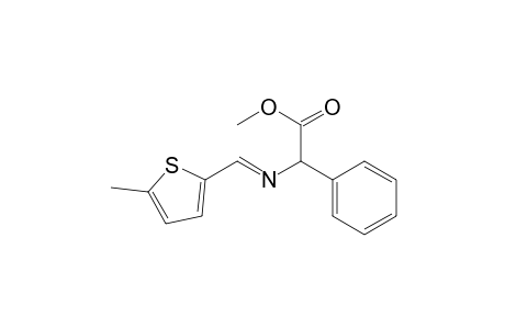 Benzeneacetic acid, .alpha.-[[(5-methyl-2-thienyl)methylene]amino]-, methyl ester, (.+-.)-