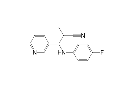 3-(4-Fluoroanilino)-2-methyl-3-(3-pyridinyl)propanenitrile
