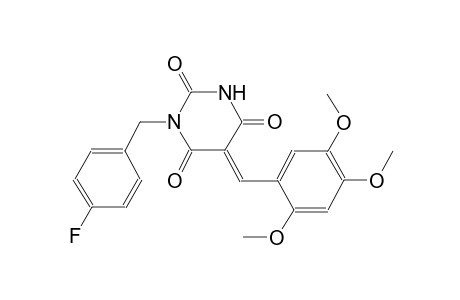 (5E)-1-(4-fluorobenzyl)-5-(2,4,5-trimethoxybenzylidene)-2,4,6(1H,3H,5H)-pyrimidinetrione