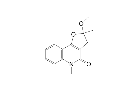 Furo[3,2-c]quinolin-4(2H)-one, 3,5-dihydro-2-methoxy-2,5-dimethyl-, (.+-.)-