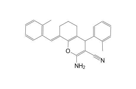 (8E)-2-amino-8-(2-methylbenzylidene)-4-(2-methylphenyl)-5,6,7,8-tetrahydro-4H-chromene-3-carbonitrile