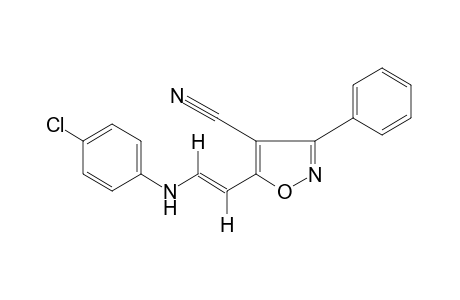 trans-5-[2-(p-CHLOROANILINO)VINYL]-3-PHENYL-4-ISOXAZOLECARBONITRILE