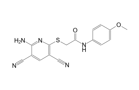 2-[(6-amino-3,5-dicyano-2-pyridinyl)sulfanyl]-N-(4-methoxyphenyl)acetamide