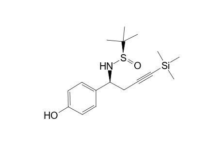(1S,RS)-N-(tert-Butylsulfinyl)-1-(4-hydroxyphenyl)-4-(trimethylsilyl)but-3-yn-1-amine