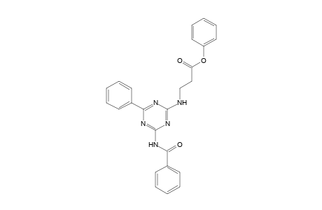 N-(4-BENZAMIDO-6-PHENYL-s-TRIAZIN-2-YL)-beta-ALANINE, PHENYL ESTER