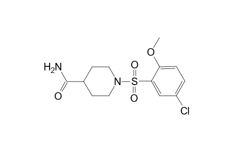 1-(5-Chloranyl-2-methoxy-phenyl)sulfonylpiperidine-4-carboxamide